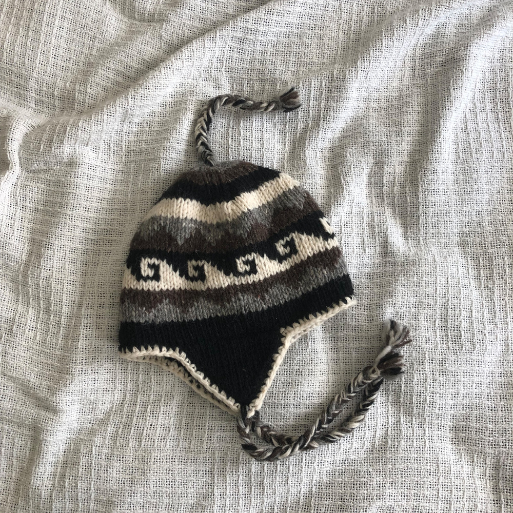 Wool / Fleece Lined Tassled Winter Ski Hat